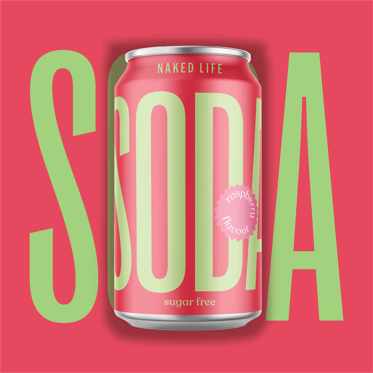 Sugar Free Raspberry Soda 12 x 330ml Cans