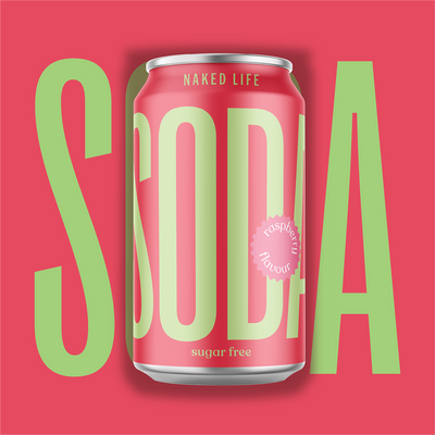 Sugar Free Raspberry Soda 12 x 330ml Cans