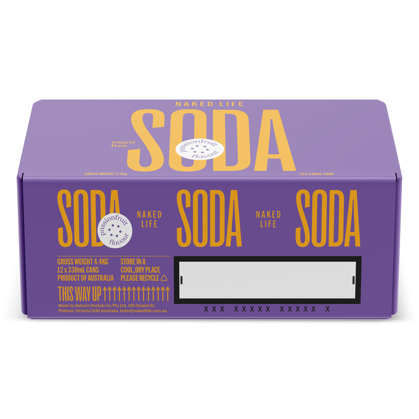 Sugar Free Passionfruit Soda 12 x 330ml Cans